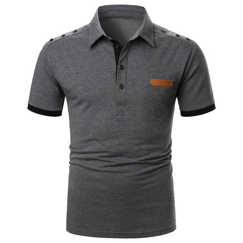 Men's Short Sleeve Solid Color Casual Shirts