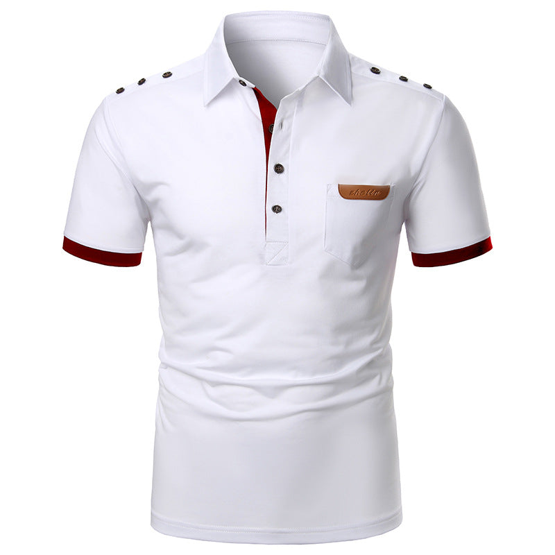 Men's Short Sleeve Solid Color Casual Shirts