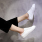 Women's Leisure Flat Bottom White Shoes
