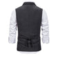 Men's Woollen Single Breasted Turndown Tough Guy Suit Vest