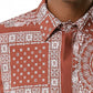 Men's 3D Button Retro Printing Long Sleeves Casual Shirts