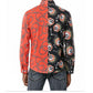 Men's 3D Button Flame Skull Chain Printing Long Sleeves Casual Shirts