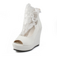 Open Toe Lace Platform Sandals Women Wedges High Heels Shoes Woman