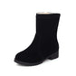 Flock Mid-Heel Short Boots Women Shoes for Winter 2646