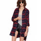 Plaid Spring Loose Casual Mid-length Women Blouses