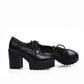 Lace Up Pu Chunky Heel Pumps Platform High Heels Women Shoes 9152