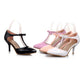 Women High Heels Pointed Toe Butterfly Knot T Strap Stiletto Sandals