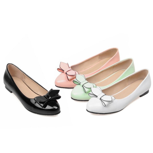 Pointed Toe Bowtie Women Flats Ballet Jelly Shoes