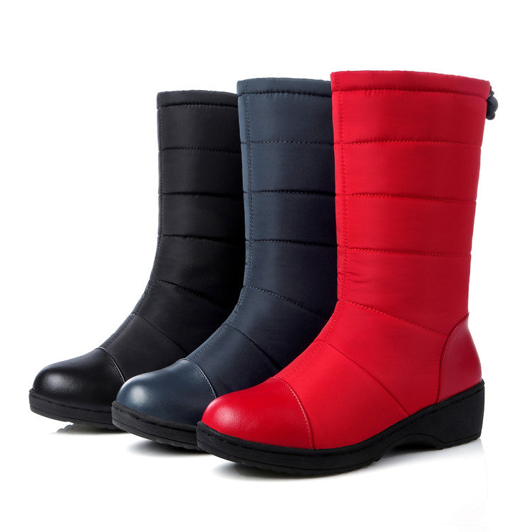 Women Heels Waterproof Winter Down Snow Boots