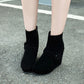 Women Buckle Platform Wedges Heel Short Boots