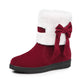Women Winter Bowtie Short Snow Boots