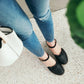 Women Pleated Ruffles Round Toe Ankle Strap Block Heel Sandals