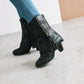 Women High Heel Zipper Mid Calf Boots