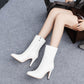 Women Pointed Toe High Heels Short Boots
