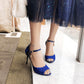 Women Peep Toe Glitter Stiletto Heels Sandals
