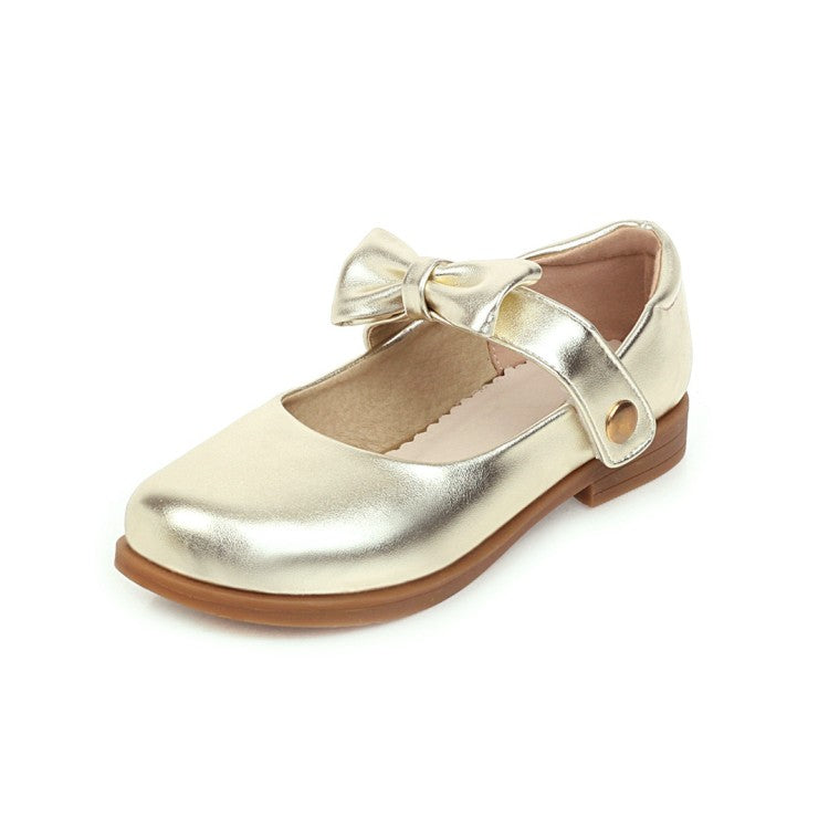 Women Bow Flats Mary Jane Shoes