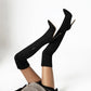 Women Pointed Toe Side Zippers Stiletto High Heel Over the Knee Boots