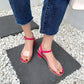 Women Transparent Pvc Square Toe Ankle Strap Block Heel Sandals