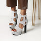 Women Sparkling Roman Style Platform Chunky Heel Sandals