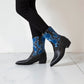Women Pointed Toe Block Heel Short Boots
