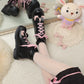 Women Lolita Bowties Knot Lace Up Flat Ankle Boots