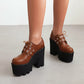 Women Thick Sole Hollow Out Platform Chunky High Heel