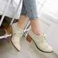 Women British Style Chunky Heel Oxford Shoes