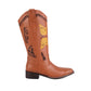 Ladies Ethnic Embroidery Low Heels Cowboy Mid Calf Boots