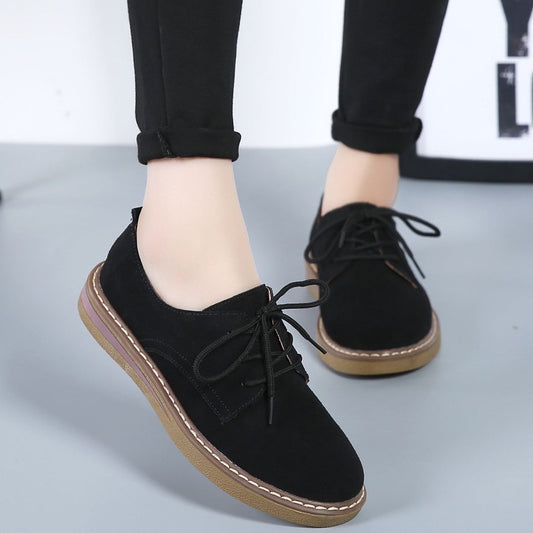 Women's Lace Up Low Heeled Shoes