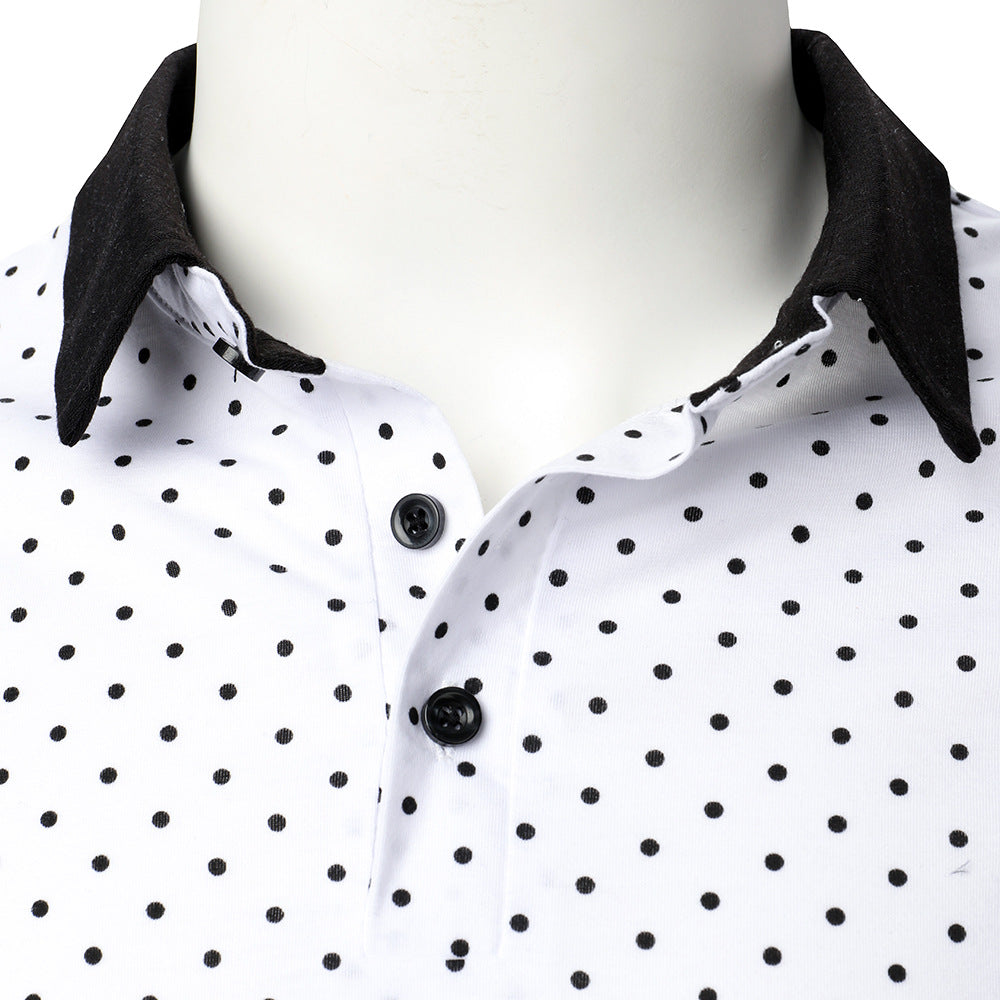 Men's Polka Dot Long Sleeve Shirts