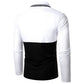 Men's Two-color Stitching Long Sleeve Shirts