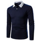 Men's Solid Stripes Long-sleeved Shirts