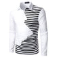 Men's Solid Zebra Print Long-sleeved Shirts