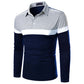 Men's Tri Color Stitched Long Sleeve Shirts