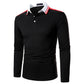 Men's Solid Color Striped Long Sleeve Shirts
