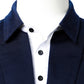 Men's Deep V Two-color Stitching Long Sleeve Shirts