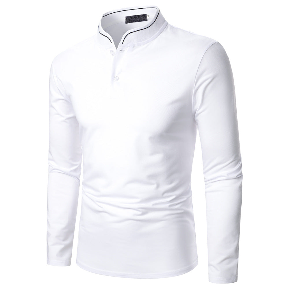 Men's Solid Color Simple Long Sleeve Shirts
