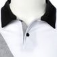Men's Tricolor Stitched Lapel Long-sleeved Shirts