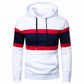 Men's Tricolor Splicing Hooded Sweaters