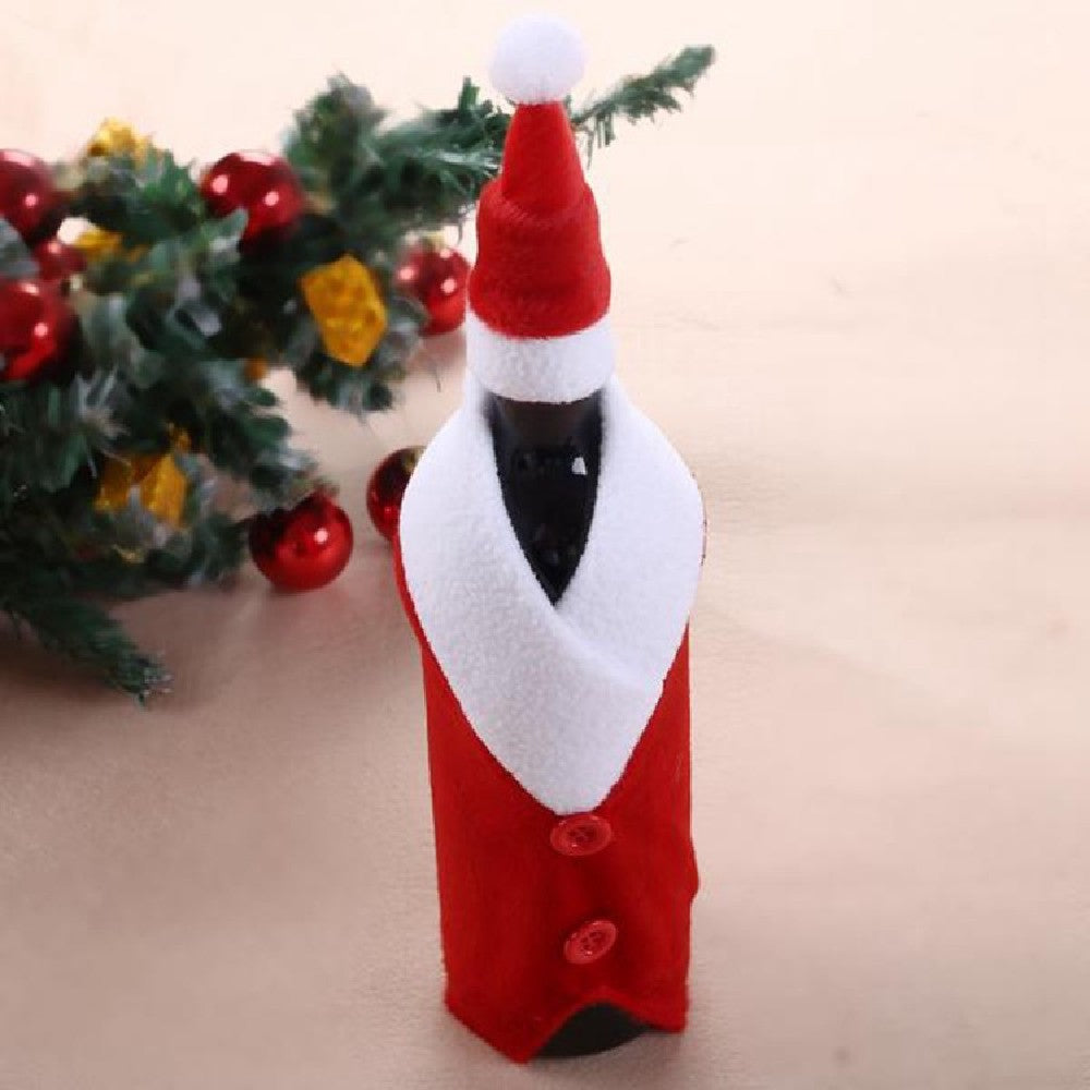 Christmas Home Decoration Red Bottle Bag and Cover