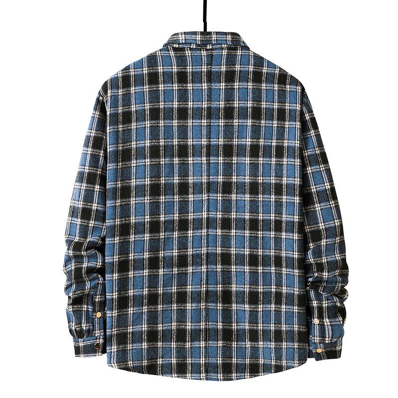 Men's Flannel Grid Style Coat Shirts