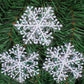 12PCS Christmas Home Decoration White Snowflake Ornaments 8.5CM
