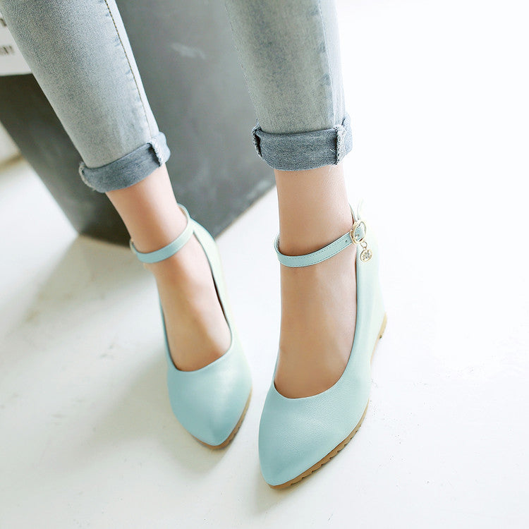 Ankle Straps Women Wedges Shoes