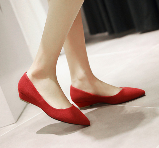 Pointed Toe Suede Women Flat Shoes
