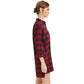 Casual Plaid Spring Slimming Straight Cylinder Medium Long Women Blouses