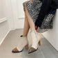 Women Leopard Print Patent Leather High Heels Short Boots