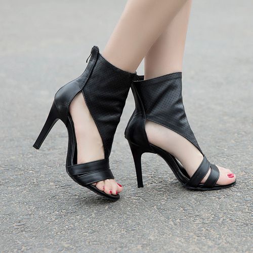 Women's Zipper High Heels Sandals