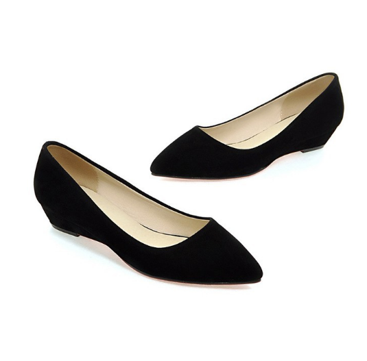 Pointed Toe Suede Women Flat Shoes – Shoeu