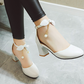 Fashion Bow Ankle Straps Sandals Pumps High Heels Women Dress Shoes 5597