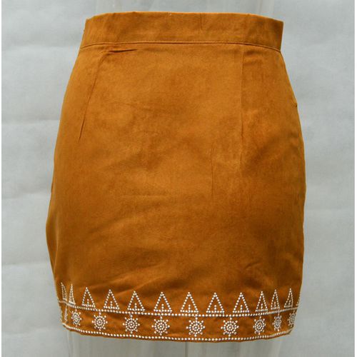 Regularity Embroidered Leather Packet Buttock Street Women Skirts